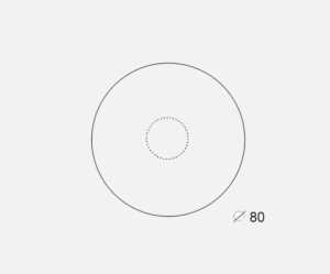Los Rond Blad 80 cm